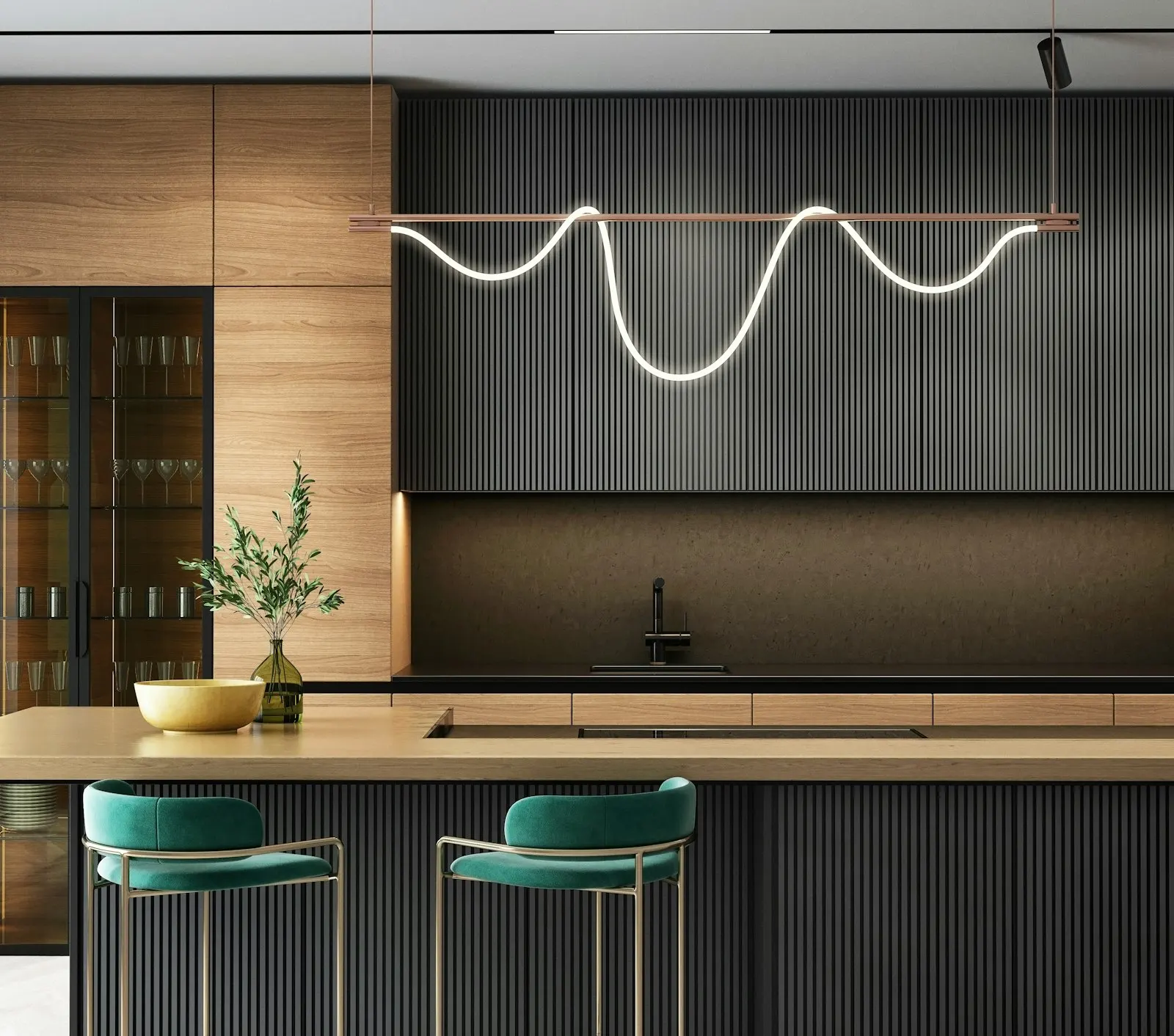 Engineered wood furniture with wood panelling