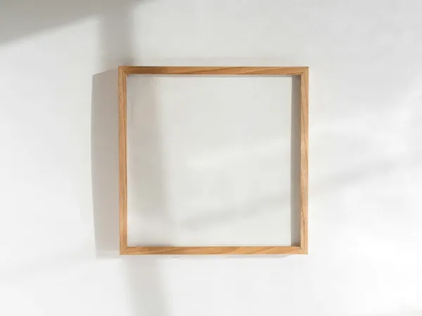 Illustrative image: natural wood picture frame